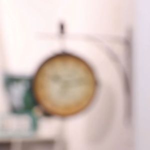 Jam Dinding Gantung Dua Sisi Classic Vintage Double Side Wall Clock Home Decor