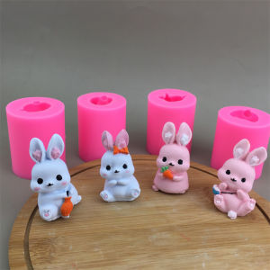 3D Silicone Rabbit Style Candle Backpack Aromatherapy Candle Chocolate Drip Glue Castings Umbrella Butterfly Knot Design
