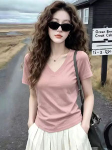 V.C.I | V-neck Modal Ice Silk Slim Fit Casual T-shirt