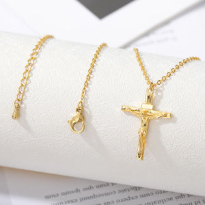 Christian Jesus Cross Necklace Pendant Men Women New Fashion Religious Easter Choker Neck Chain Prayer Baptism Jewelry Gifts