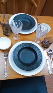 Nipiin Rock-patterned plate frosted steak plate soup plate saucer tableware black and white