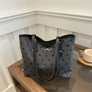 กระเป๋าถือทรง Tote Bag ความจุขนาดใหญ่สำหรับผู้หญิง แฟชั่นฤดูใบไม้ร่วง 2024 กระเป๋าสะพายไหล่ข้างเดียวแบบลำลอง