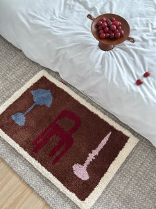 ARISUSPACE Comfortable Moment Flocking Door Mat Carpet Original Design High Level Bedroom Bathroom Entrance Floor Rug