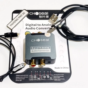 Bộ chuyển âm thanh quang Optical Convertrer từ Optical to AV Coaxial to AV Toslink ra AV L/R 3.5 ly