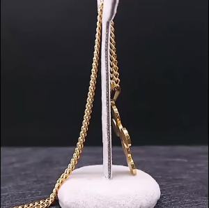 2026 Fashion Stainless Steel Cross Necklace for Women Men Saint Benedict Gold Color Necklaces Jewelry Gifts Collar Cruz N3450S05