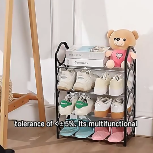 Rak Kasut Keluli Tahan Karat 4 Tier Shoe Rack Space-saving Door Rack Storage Organizer Stainless Steel Lightweight 四层鞋架