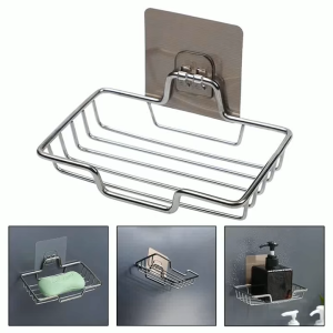 ThorCo Stainless Steel Soap Holder / Bathroom Storage Rack/ Soap Container Rack /Soap Holder Punch-free Rack Soap Stand Bathroom Drain Tracel Stainless Steel Wall-Mounted Washing Machine Bathroom Casement