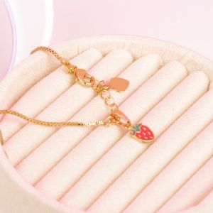 Collexion Strawberry Necklace Kalung Anak Lapis Emas Gold Plated 35cm