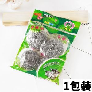 Non-Tarnishing Wire Scrubber with Handle for Dishwashing And Pot Cleaning Stainless Steel Kitchen Cleaning Tool Household