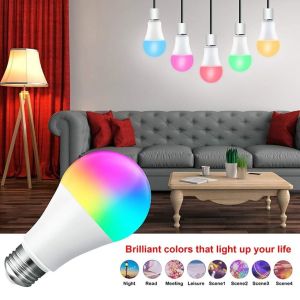 E27 LED RGB Lamp Spotlight Bulb LED 3W 5W 10W 15W IR Remote Control Led Bulb Smart Led RGBW Lamp Home Decor