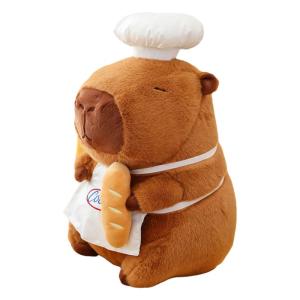 QIAOSHANG | Cute Chef Water Vole Plush Toy