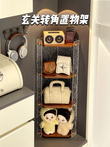 Triangular Floor-standing Storage Rack Elegant Home Entrance Decor Perfume Bag Key Holder Living Room Corner Organizer