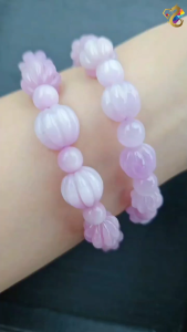 Collection Grade Cat Eyes Purple Kunzite Pumpkin Bracelet