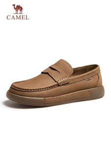 CAMEL | Dép Lười Da Dê Thoải Mái Đầu Rộng Kiểu Cổ Điển