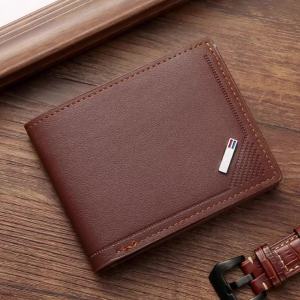 Mens Short Leather Slim Wallets Business Man Money Clip Credit Card Holder Purse Thin Minimalist Bifold Wallet