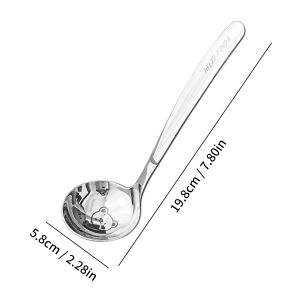 316 Stainless Steel Spoons Cute Bear Long Handle Soup Ladle Multi-functional Reusable Serving Spoon Dishwasher Safe Tableware