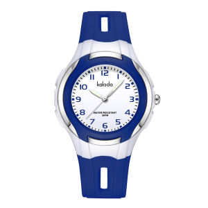 Childrens Quartz Watch Waterproof Shockproof Boys Girls Pointer Style Rubber Band Night Light round Face School Wristwatch