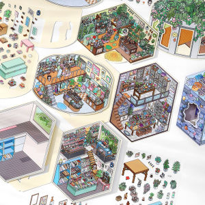 2.5D Miniature Scene DIY Sticker