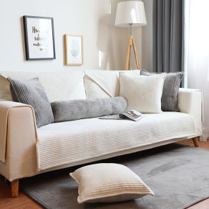 Nine Cats Scandinavian Ins Modern Bunny Cashmere Sofa Cushion Autumn and Winter Non Slip Thickened Fleece Cushion Sofa Cover Slipcover