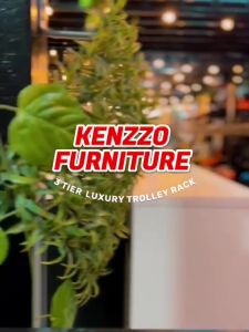 KENZZO 3 Tier Trolley Storage Racks / Office Shelves / Home Kitchen Rack / Book Shelving Toys / Trolley with wheel / Multifunction trolley rack / 3 4 5 Tier trolley rack / Echo