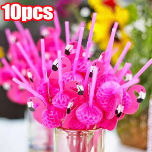 10 ชิ้น หลอด ดู ดรูป นก ฟลามิงโก สำหรับ เครื่อง ดื่ม ฮาวาย ปารตี้ สระว่ายน้ำชายหาดวันเกิดงานเลี่ยงสมรสของตกแต่ง