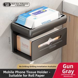 Hanging Dual Paper Dispenser Towel Rack Luxury Style