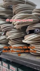 Dây rửa xe 7 10 15 20 30m Dây rửa xe áp lực cao ren 22mm cốt 15mm (kèm khớp đồng nối dây ( LOẠI 1)