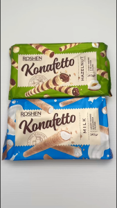 Roshen Kanafetto Milk Hazelnut Crispy Wafers 140g