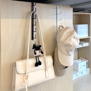 ตู้เสื้อผ้าติดประตูหลังยาวหลายตัวสำหรับใส่กระเป๋า หมวก ชั้นวางของติดผนัง อุปกรณ์เก็บของในหอพัก