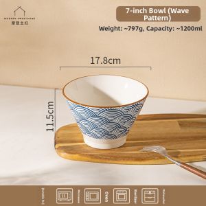 MODERN SWEETHOME | Glaze Under Color Noodle Bowl for Soup and Ramen