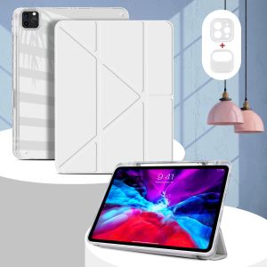Folding Acrylic Transparent Hard Case for Xiaomi Pad 7 6 5 6S Pro 12.4 RedMi Pad SE 11 8.7 inch RedMi Pad 2 11 2025 Pro 12.1 inch with Pencil Holder