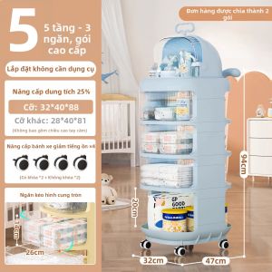 YEYA | Giá Đựng Đa Năng Cho Bé Nhiều Tầng Có Bánh Xe