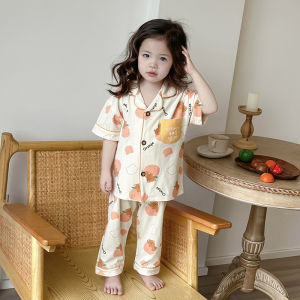 MiiOW | Bộ đồ ngủ cotton nguyên chất cho bé trai MiiOW mùa hè 2025 Áo thun cotton thoáng khí quần dài không dính mồ hôi cho bé trai mặc ở nhà