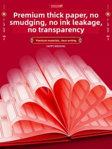 MONLEYTA | Wedding Gift Money Book Velvet Material Signature Register Guest List Ceremony Accountant Wedding Celebration Invitation