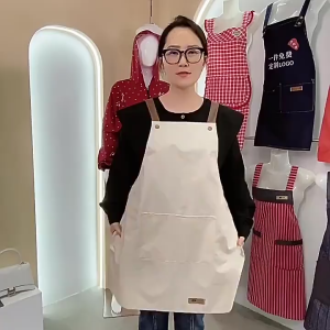 Buy 1 Get 2 Free Water proof restaurant waiter halterneck apron men and women fashion adjustable milk tea coffee shop nail work clothes