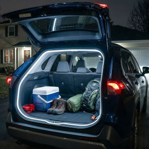Car high brightness trunk lighting ambient light interior decoration LED wiring free automatic sensing tailgate light strip