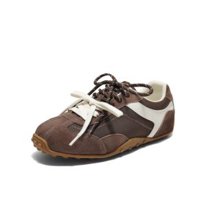 BELLE | Giày Thể Thao Nữ Phối Màu German Trainer Cổ Thấp Quai Kép Đế Mỏng