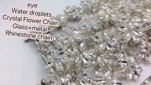 Aksesoris Garmen Rantai Berlian Imitasi Droplet