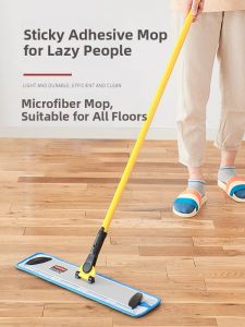Rubbermaid Hotel Room Cleaning Flat Mop Rotating Mop Head Aluminum Pole Press Dewetting Absorbency Quick Release Design