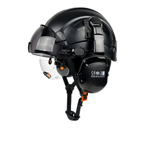 CE Safety Helmet With Built-In Goggles Earmuffs Hard Hat With Visor Vented Industrial Hardhats Construction Work Head Protection