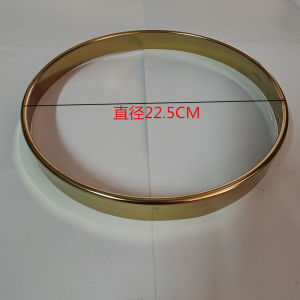 Round Trash Can Steel Ring Pressure Garbage Bag Fixed Ring Stainless Steel Double Layer Single Layer Trash Can Large without Cover Pressure Ring