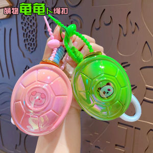 Cute Turtle Oracle Cord Keychain Childrens Toy Gift Hammering Wooden Fish Decorative Hanging Ornament Cartoon Style Plastic Craft