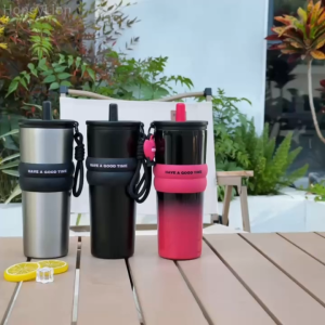 710ml Aurora Gradient Flask - Vacuum Insulated Sport Water Bottle - Car Cup Holder Friendly - Heavy Duty Travel Mug for Gym & Outdoor- HoneyLion