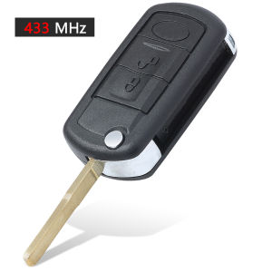 KEYECU NT8-15K6014CFFTXA 315MHz/ 433MHz ID46 Chip Flip Remote Key Fob 3 Button for Land Rover LR3 Range Rover Sport