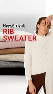 ผ้าร่องสเวตเตอร์ Rib Sweater ผ้าร่องไหมพรม มีลายสลาฟในตัว เนื้อนุ่ม ใส่สบาย ไม่ระคายเคือง ขนาด 1 Kg