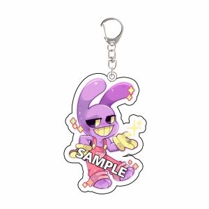 Bandai | For TADC Pomni Ragatha Jax Ragatha  Anime Peripheral Acrylic KeyChain Custom Cartoons Cute Decoration Pendan Creativity Gift