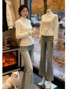Shalldoer | Slimming & Stylish Mandarin Collar Buttoned Long Sleeve Shirt