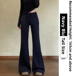YAYANGREN | Grey Flare High Waisted Slimming Casual Sport Small Height Sweatpants