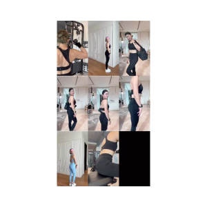 LIFTMORR Women Crossover Back Yoga/Gym Training Legging +Bra top Set