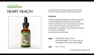 Animal Essentials Heart Health (1oz) | Heart Antioxidant Cardiovascular Support | Holistic Healthcare for Dogs & Cats